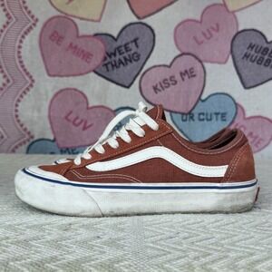 Size M6/W7.5 - Vans Off The Wall Decon SF Mens Orange Lace Up Sneakers‎